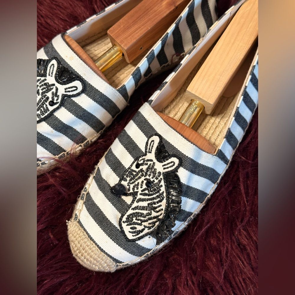 Kate Spade Striped Zebra Espadrilles Sz 9B - Picture 3 of 8